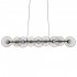 GloboStar® VERONA 00588 Μοντέρνο Κρεμαστό Φωτιστικό Οροφής Πολύφωτο 9 x E27 Μαύρο Μεταλλικό Πλέγμα Μ140 x Π28 x Υ20cm