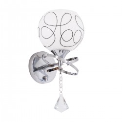 GloboStar® CANTER 00634 Μοντέρνο Φωτιστικό Τοίχου Απλίκα Μονόφωτο Μεταλλικό με Διάφανο Γυαλί Μ14 x Π15 x Υ30cm