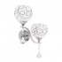GloboStar® CANTER 00635 Μοντέρνο Φωτιστικό Τοίχου Απλίκα Δίφωτο Μεταλλικό με Διάφανο Γυαλί Μ32 x Π15 x Υ40cm