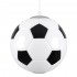 GloboStar® FOOTBALL 00647 Μοντέρνο Κρεμαστό Παιδικό Φωτιστικό Οροφής Μονόφωτο 1 x E27 Μαύρο Λευκό Γυάλινο Φ25 x Υ25cm
