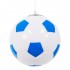 GloboStar® FOOTBALL 00648 Μοντέρνο Κρεμαστό Παιδικό Φωτιστικό Οροφής Μονόφωτο 1 x E27 Γαλάζιο Λευκό Γυάλινο Φ25 x Υ25cm