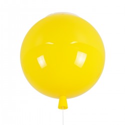 GloboStar® BALLOON 00651 Μοντέρνο Παιδικό Φωτιστικό Οροφής Μονόφωτο Κίτρινο Πλαστικό Μπάλα Φ30 x Υ33cm
