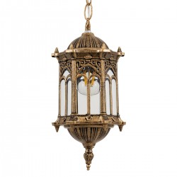 GloboStar® DARCY 00656 Vintage Κρεμαστό Φωτιστικό Οροφής Μονόφωτο 1 x E27 Μπρούτζινο Μεταλλικό Πλέγμα Φ15.5 x Y32.5cm