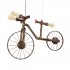 GloboStar® SWIFTWALKER 00660 Vintage Industrial Κρεμαστό Φωτιστικό Οροφής Τρίφωτο 3 x E27 Μπρούτζινο Μεταλλικό Πλέγμα Μ85 x Π29.5 x Υ55cm
