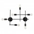 GloboStar® PIPING 00664-1 Vintage Industrial Φωτιστικό Οροφής Πολύφωτο Μαύρο Μεταλλικό Πλέγμα Μ66 x Π9.5 x Υ49cm
