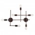 GloboStar® PIPING 00665-1 Vintage Industrial Φωτιστικό Οροφής Πολύφωτο Χάλκινο Μεταλλικό Πλέγμα Μ66 x Π9.5 x Υ49cm
