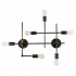GloboStar® PIPING 00666-1 Vintage Industrial Φωτιστικό Οροφής Πολύφωτο Μπρούτζινο Μεταλλικό Πλέγμα Μ66 x Π9.5 x Υ49cm
