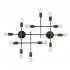 GloboStar® PIPING 00669-1 Vintage Industrial Φωτιστικό Οροφής Πολύφωτο Μπρούτζινο Μεταλλικό Πλέγμα Μ78.5 x Π9.5 x Υ64cm