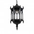 GloboStar® DARCY 00672 Vintage Κρεμαστό Φωτιστικό Οροφής Μονόφωτο 1 x E27 Μαύρο Μεταλλικό Φανάρι Πλέγμα Φ35 x Υ61cm