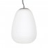GloboStar® FREYA 00745 Μοντέρνο Κρεμαστό Φωτιστικό Οροφής Μονόφωτο 1 x E27 Λευκό Γυάλινο Φ24 x Υ35cm