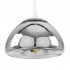 GloboStar® CRISTIN 00756 Μοντέρνο Κρεμαστό Φωτιστικό Οροφής Μονόφωτο 1 x G4 AC 230V Ασημί Νίκελ Γυάλινο Φ18 x Υ13cm