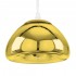 GloboStar® CRISTIN 00757 Μοντέρνο Κρεμαστό Φωτιστικό Οροφής Μονόφωτο 1 x G4 AC 230V Χρυσό Γυάλινο Φ18 x Υ13cm