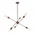 GloboStar® ZANE 00785 Μοντέρνο Φωτιστικό Οροφής Πολύφωτο Χάλκινο Μεταλλικό Ράγα Φ70 x Y100cm