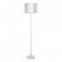 GloboStar® ASHLEY 00823 Μοντέρνο Φωτιστικό Δαπέδου Μονόφωτο 1 x E27 Λευκό Μεταλλικό Καμπάνα με Λευκό Ύφασμα & Λευκή Βάση D35 x H145cm