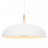 GloboStar® ZOE 00837 Μοντέρνο Κρεμαστό Φωτιστικό Οροφής Μονόφωτο 1 x E27 Λευκό Μεταλλικό Καμπάνα Φ60 x Υ35cm