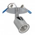 GloboStar® SARA 00850 Μοντέρνο Χωνευτό Φωτιστικό Οροφής / Τοίχου Μονόφωτο 1xE27 Μεταλλικό Ασημί Νίκελ Φ8 x Υ8.5cm