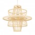 GloboStar® BALI 00861 Vintage Κρεμαστό Φωτιστικό Οροφής Μονόφωτο 1 x E27 Μπεζ Ξύλινο Μπαμπού Φ45 x Y42.5cm