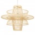 GloboStar® BALI 00862 Vintage Κρεμαστό Φωτιστικό Οροφής Μονόφωτο 1 x E27 Μπεζ Ξύλινο Μπαμπού Φ60 x Y45cm