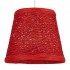 GloboStar® PLAYROOM 00863 Vintage Κρεμαστό Φωτιστικό Οροφής Μονόφωτο 1 x E27 Κόκκινο Ξύλινο Ψάθινο Rattan Φ32 x Υ27cm