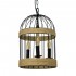 GloboStar® MERLIN 00865 Vintage Industrial Κρεμαστό Φωτιστικό Οροφής Τρίφωτο 3 x E14 Μαύρο Μεταλλικό Με Σχοινί Φ28 x Y40cm