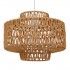 GloboStar® JENSON 00909 Boho Κρεμαστό Φωτιστικό Οροφής Μονόφωτο 1 x E27 AC220-240V IP20 - Φ33 x Y28cm - Μπεζ Σχοινί Πλέγμα - 5 Χρόνια Εγγύηση