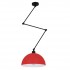 GloboStar® LOTUS RED 00938 Μοντέρνο Φωτιστικό Οροφής Μονόφωτο Κόκκινο Ματ Μεταλλικό Καμπάνα Φ30 x Y21cm