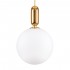 GloboStar® MAVERICK 00940 Μοντέρνο Κρεμαστό Φωτιστικό Οροφής Μονόφωτο 1 x E27 Χρυσό Μεταλλικό Γυάλινο Μπάλα Φ30 x Υ48cm