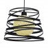GloboStar® CARTER 00961 Μοντέρνο Industrial Κρεμαστό Φωτιστικό Οροφής Μονόφωτο 1 x E27 AC220-240V IP20 - Φ32 x Υ25cm - Μαύρο Μεταλλικό και Εκρού Μπάλα Πλέγμα - 5 Χρόνια Εγγύηση