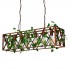 GloboStar® CLARITY 00963 Vintage Industrial Κρεμαστό Φωτιστικό Οροφής Πολύφωτο 6 x E27 Καφέ Σκουριά Μεταλλικό Πλέγμα Μ78 x Π25 x Υ22cm