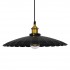 GloboStar® MARGI 00982 Vintage Industrial Κρεμαστό Φωτιστικό Οροφής Μονόφωτο Μαύρο Μεταλλικό Καμπάνα Φ40 x Y15cm