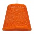GloboStar® PLAYROOM 00997 Vintage Κρεμαστό Φωτιστικό Οροφής Μονόφωτο 1 x E27 Πορτοκαλί Ξύλινο Ψάθινο Rattan Φ32 x Υ27cm