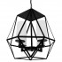 GloboStar® DASTAR 01001-1 Vintage Industrial Κρεμαστό Φωτιστικό Οροφής Πολύφωτο 4 x E27 Μαύρο Μεταλλικό Πολυέλαιος Φ52 x Y53cm