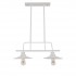GloboStar® REGAL 01008 Vintage Industrial Φωτιστικό Οροφής Δίφωτο 2 x E27 Λευκό Μεταλλικό Ράγα Μ67 x Π26 x Υ85cm
