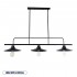 GloboStar® REGAL 01009 Vintage Industrial Φωτιστικό Οροφής Τρίφωτο 3 x E27 Μαύρο Μεταλλικό Ράγα Μ113 x Π26 x Υ85cm