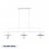 GloboStar® REGAL 01010 Vintage Industrial Φωτιστικό Οροφής Τρίφωτο 3 x E27 Λευκό Μεταλλικό Ράγα Μ113 x Π26 x Υ85cm
