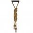 GloboStar® ROPE 01019 Vintage Industrial Κρεμαστό Φωτιστικό Οροφής Δίφωτο 2 x E27 AC220-240V IP20 - Μ38 x Π35.5 x Υ200cm - Μπεζ με 2 Μέτρα Σχοινί Τριχιά - 5 Χρόνια Εγγυηση