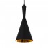 GloboStar® SHANGHAI BLACK 01025-C Μοντέρνο Κρεμαστό Φωτιστικό Οροφής Μονόφωτο 1 x E27 Μαύρο Μεταλλικό Καμπάνα Φ19 x Υ38cm