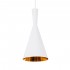 GloboStar® SHANGHAI WHITE 01026-C Μοντέρνο Κρεμαστό Φωτιστικό Οροφής Μονόφωτο 1 x E27 Λευκό Μεταλλικό Καμπάνα Φ19 x Υ38cm