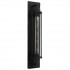 GloboStar® TUBULAR 01033 Vintage Industrial Φωτιστικό Τοίχου Απλίκα Δίφωτο Μαύρο Μεταλλικό Πλέγμα Μ14 x Π13 x Υ47cm