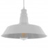 GloboStar® RAY 01043 Vintage Industrial Κρεμαστό Φωτιστικό Οροφής Μονόφωτο 1 x E27 Λευκό Μεταλλικό Καμπάνα Φ36 x Y25cm