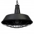 GloboStar® BARN 01048 Vintage Industrial Κρεμαστό Φωτιστικό Οροφής Μονόφωτο 1 x E27 Μαύρο Μεταλλικό Καμπάνα Φ46 x Y25cm