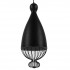 GloboStar® CARNEL 01106 Vintage Κρεμαστό Φωτιστικό Οροφής Μονόφωτο Μαύρο Μεταλλικό Πλέγμα Φ26 x Y70cm
