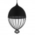 GloboStar® CANARIO 01107 Vintage Κρεμαστό Φωτιστικό Οροφής Μονόφωτο Μαύρο Μεταλλικό Πλέγμα Φ28 x Y47cm