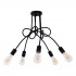 GloboStar® PAULELI 01127 Μοντέρνο Industrial Φωτιστικό Οροφής Πολύφωτο Μαύρο Μεταλλικό Φ58 x Y45cm