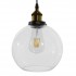 GloboStar® WICKHAM 01170 Vintage Κρεμαστό Φωτιστικό Οροφής Μονόφωτο 1 x E27 Γυάλινο Καμπάνα Φ18 x Y25cm