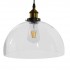 GloboStar® WICKHAM 01171 Vintage Κρεμαστό Φωτιστικό Οροφής Μονόφωτο 1 x E27 Γυάλινο Καμπάνα Φ30 x Y25cm