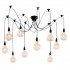 GloboStar® WIRED 01173 Vintage Φωτιστικό Οροφής Πολύφωτο Μαύρο