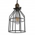GloboStar® GALOT 01179 Vintage Industrial Κρεμαστό Φωτιστικό Οροφής Μονόφωτο 1 x E27 Μαύρο Μεταλλικό Πλέγμα Φ13.5 x Υ16cm
