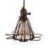 GloboStar® FLOWER IRON RUST 01180 Vintage Industrial Κρεμαστό Φωτιστικό Οροφής Μονόφωτο 1 x E27 AC220-240V - Φ10 x Υ20cm - Καφέ Σκουριά Μεταλλικό Πλέγμα - 5 Χρόνια Εγγύηση