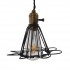 GloboStar® FLOWER IRON RUST 01181 Vintage Κρεμαστό Φωτιστικό Οροφής Μονόφωτο 1 x E27 AC220-240V IP20 - Φ10 x Υ20cm - Μαύρο Μεταλλικό Πλέγμα - 5 Χρόνια Εγγύηση